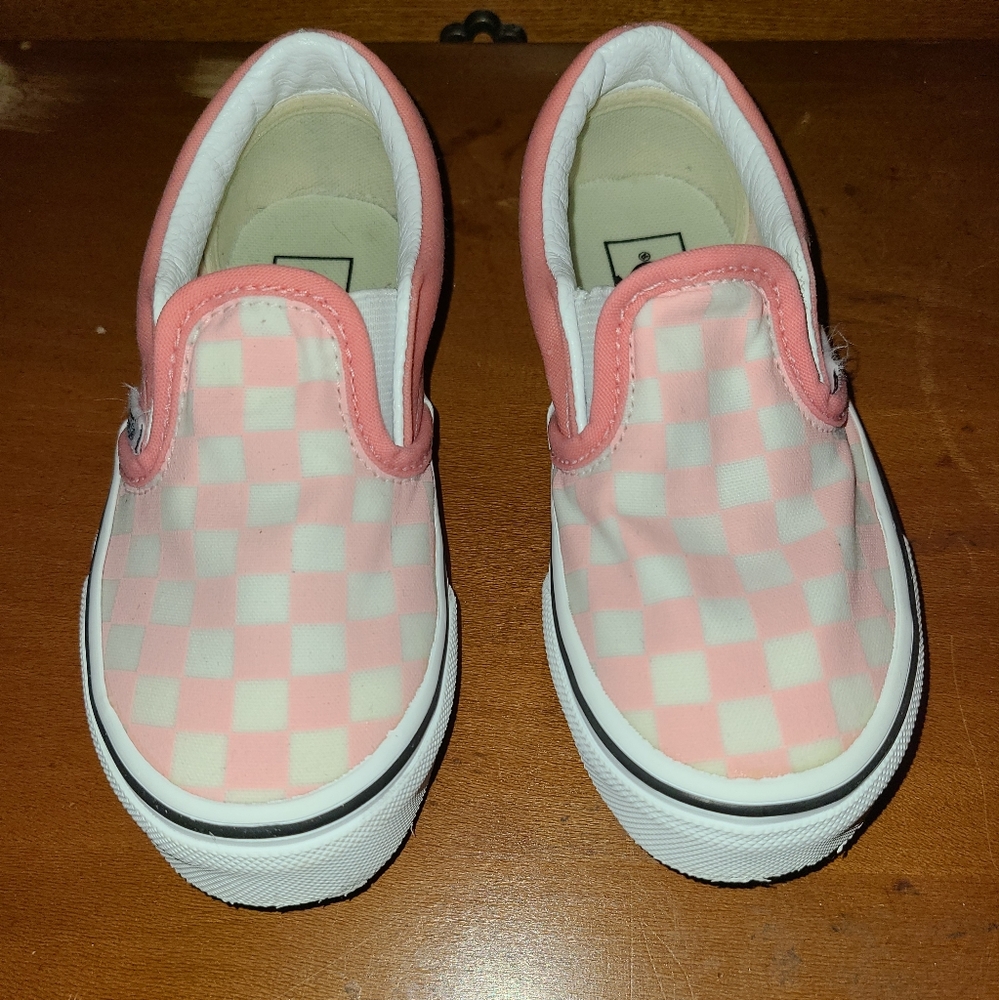 Vans children size 11 Slightly worn excellent condition pink and white